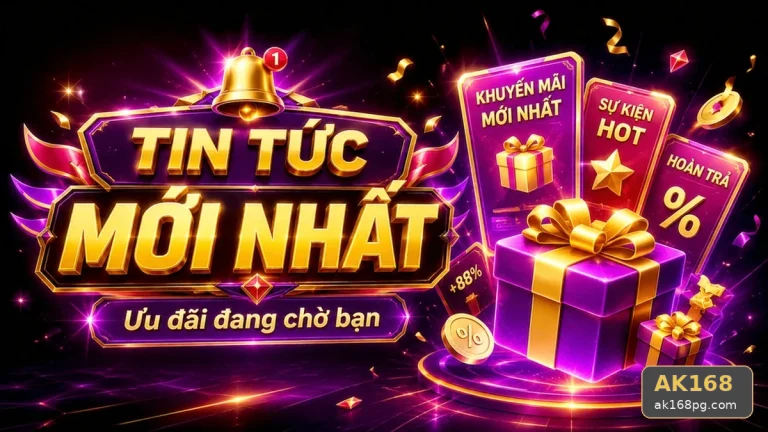 Hướng Dẫn Người Mới Kiểm Tra Giao Diện Tin Tức AK168 Và Thông Tin Quan Trọng Về Ưu Đãi, Điều Kiện Khuyến Mãi Tại ak168pg.com